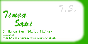 timea sapi business card